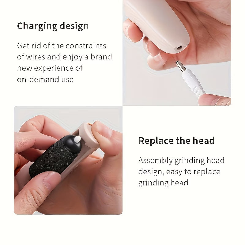 Electric Pedicure Foot File Callus Remover – Rechargeable Foot Care Tool