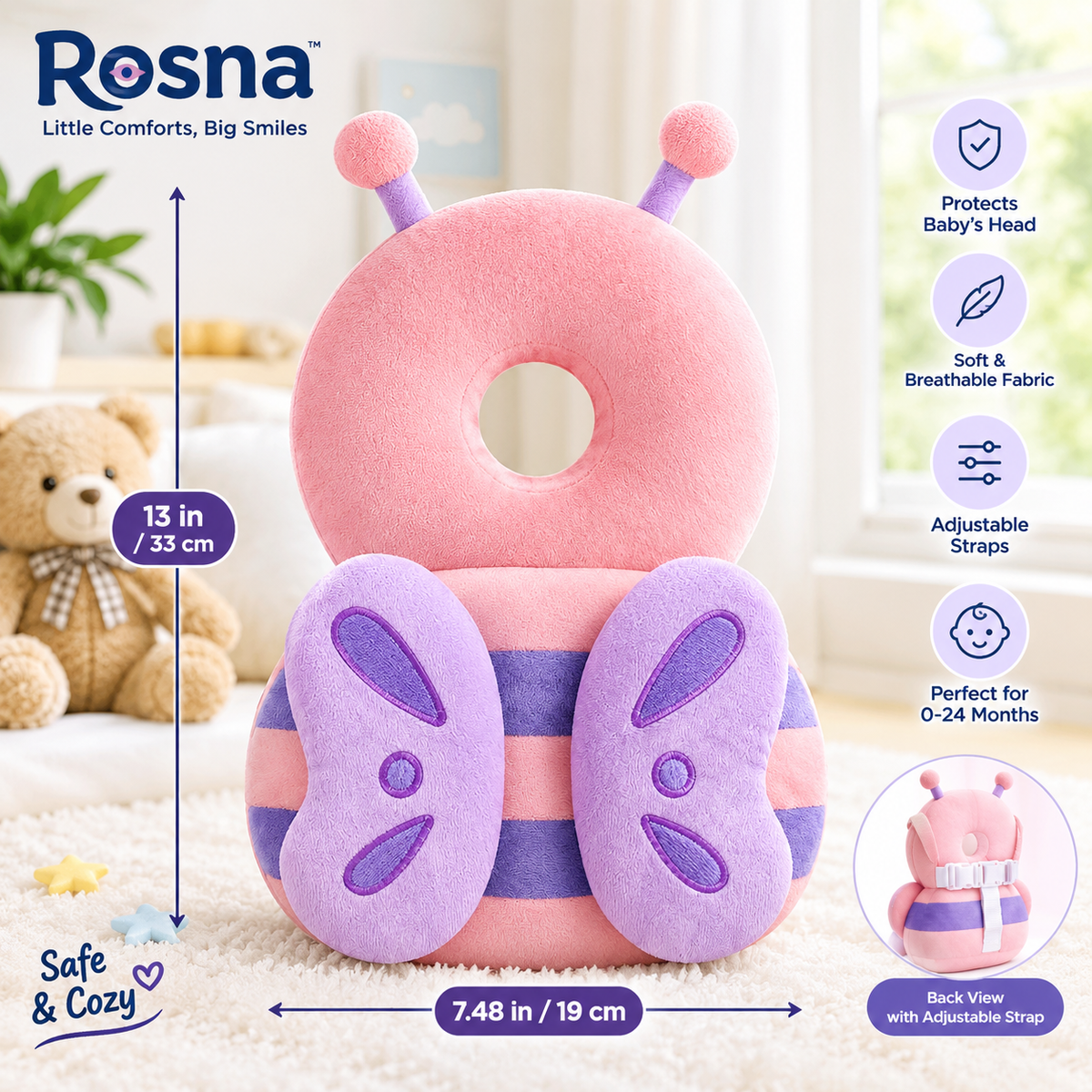 Baby Head & Back Protector Backpack for Toddlers