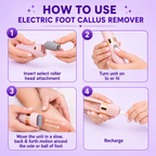 Electric Pedicure Foot File Callus Remover – Rechargeable Foot Care Tool