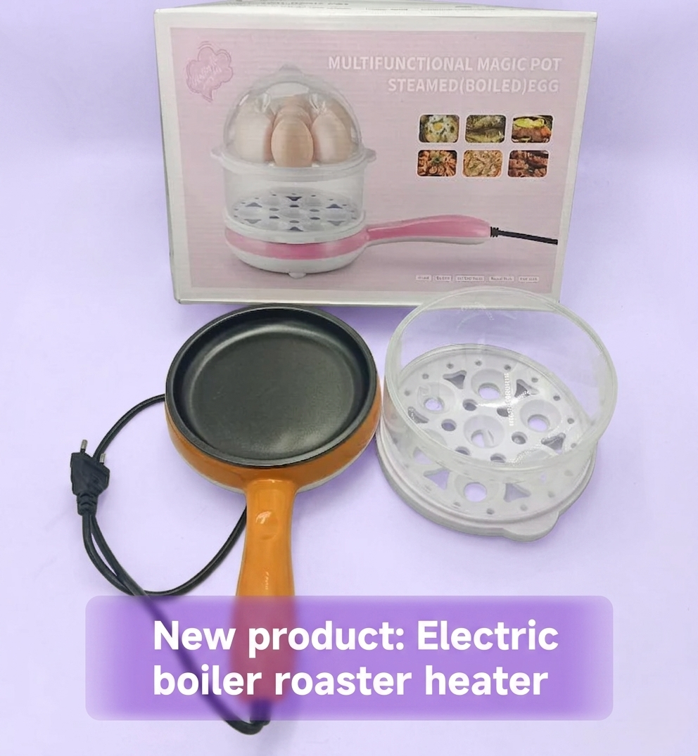 Electric Frying Pan & Egg Boiler Heater