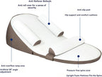 Beauenty Baby Lounger, Baby Sleeping Nest, Anti-Reflux Pillow, 0-30° Height Adjustable Travel Crib, Relieves Vomiting Milk, Washable,Breathable Fabric,Travel Crib for Newborns & Infants (Brown) (A)