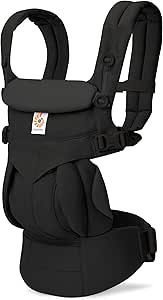 Ergobaby Omni 360 Baby Carrier – All Position Carrier with Lumbar Support (Pure Black)
