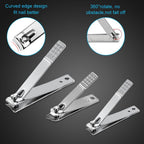Nail Clippers Set Fingernail and Toenail Clipper Cutters, Manicure Pedicure Kit 18 Pieces Stainless Steel Professional Grooming Kits, Nail Care Tools with Luxurious Travel Case