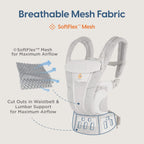 Ergobaby Baby Carrier – SoftFlex Mesh Comfort Carrier (Pearl Grey)