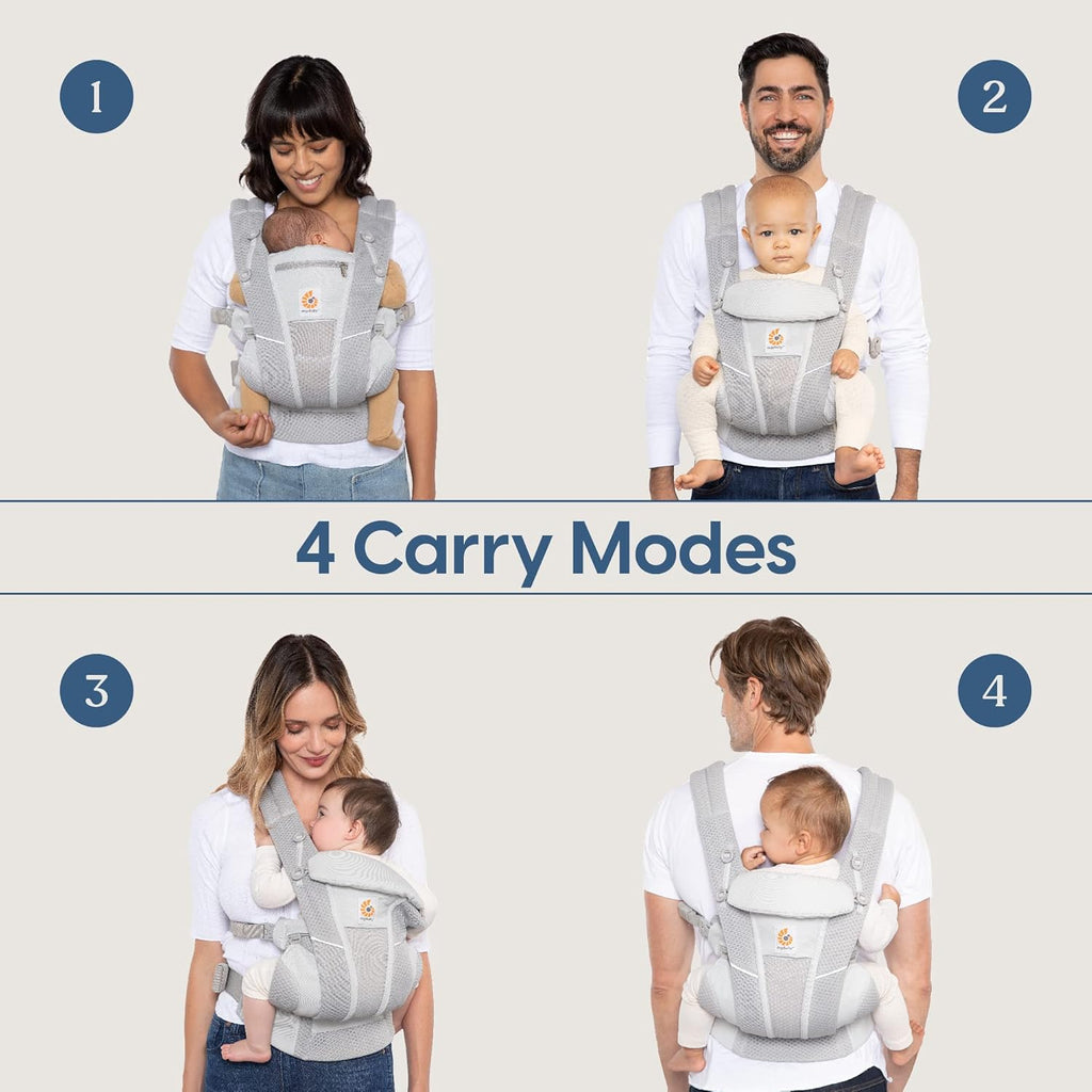 Ergobaby Baby Carrier – SoftFlex Mesh Comfort Carrier (Pearl Grey)