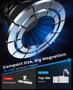 Magnetic Suction Cup Phone Mount for MagSafe – 360° Foldable Car Phone Holder for iPhone 17/16/15/14/13/12 Series
