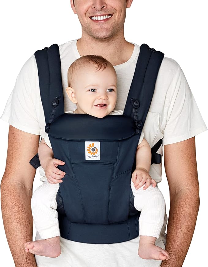 Ergobaby Omni 360 Baby Carrier – All Position Carrier with Lumbar Support (Pure Black)