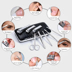 Nail Clippers Set Fingernail and Toenail Clipper Cutters, Manicure Pedicure Kit 18 Pieces Stainless Steel Professional Grooming Kits, Nail Care Tools with Luxurious Travel Case