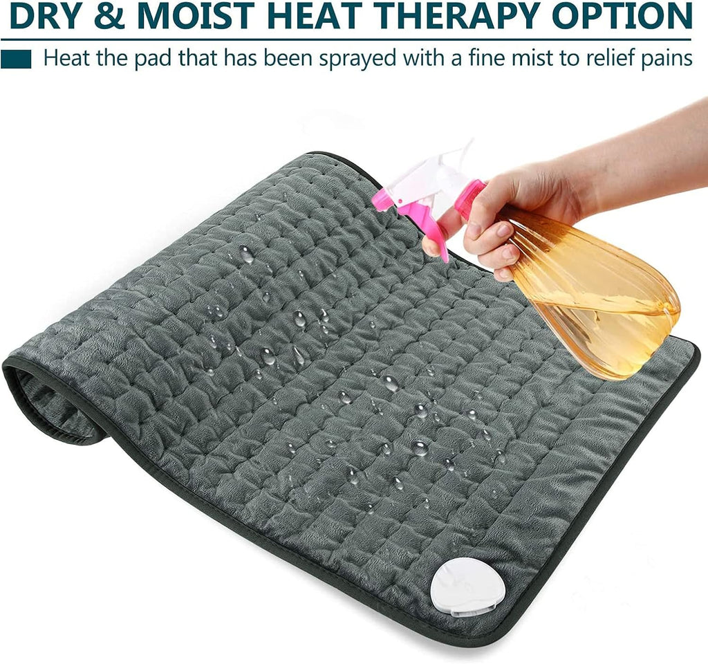 Prosight Heating Pad, Electric Heat Pad For Back Pain And Cramps Relief Fast With 10 Settings Auto Shut Off Machine Washable 12" X 24"
