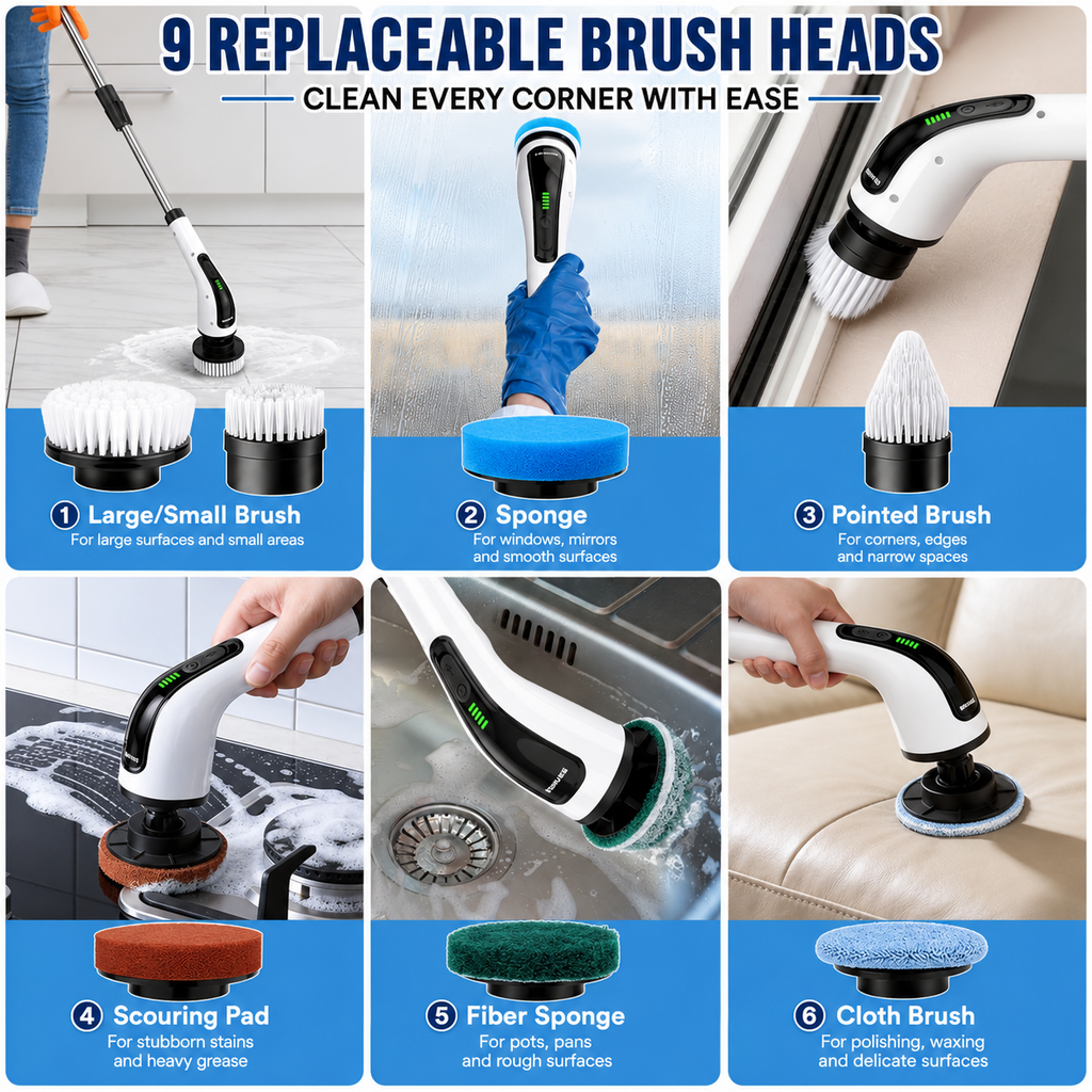 9 in 1 Electric Cleaning Brush