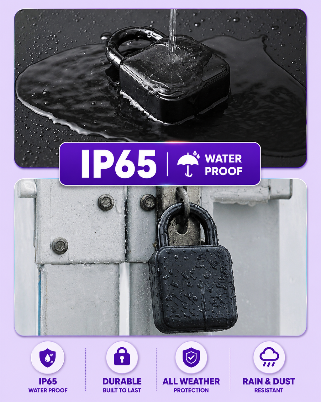 Smart Lock Waterproof L3 Fingerprint Padlock